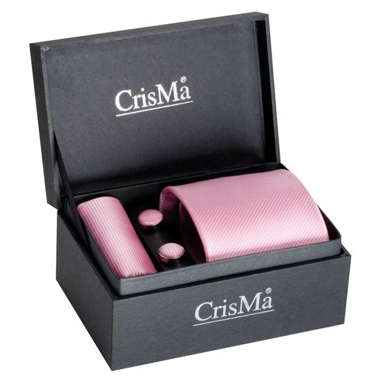Set business cu cravata CrisMa - roz