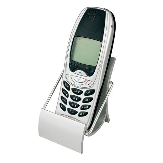 Suport argintiu pentru telefon